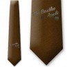 Beatles-Beatles On Apple Brown Silk Tie (Cravatta In Seta)