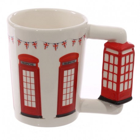 Gadget / Merchandise-London Telephone Mug shaped Handles (Tazza)