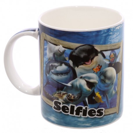 Gadget / Merchandise-Selfie Animals Sealife Bone China Mug (Tazza)