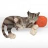 Gatti Merchandise - Gatto Con Cucciolo e Gomitolo Di Lana Piccolo In Resina
