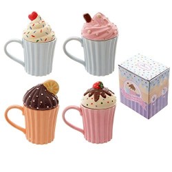 Gadget / Merchandise-Cupcake Mug With Lid (Tazza con Coperchio)