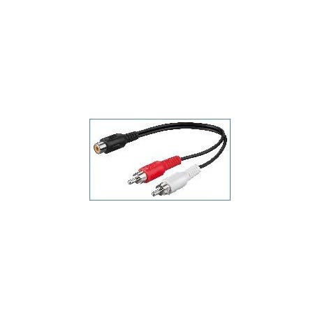 Accessori-Goobay 69821 cavo adattatore Jack/RCA, 1 m Bianco