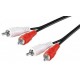 Accessori-Wentronic AVK 128-150 Q 1.5m 1.5m 2 x RCA 2 x RCA Nero cavo audio