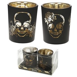 Skull Collection-Porta Candele Bicchierini Teschio