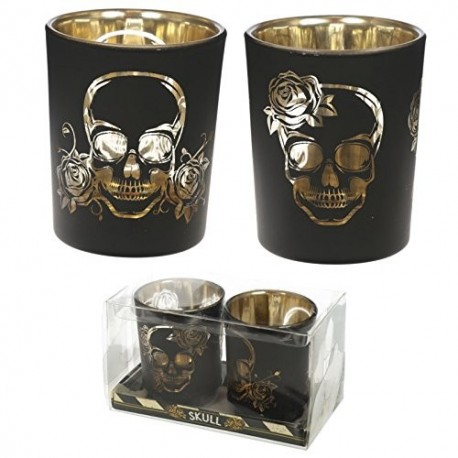 Skull Collection-Porta Candele Bicchierini Teschio