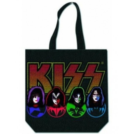Kiss-Kiss Faces & Logo Shopper with Zip (Borsa Tracolla Shopper)