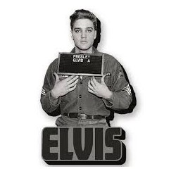 Elvis Presley-Enlistment Photo Funky Chunky Magnet (Magnete/Calamita)