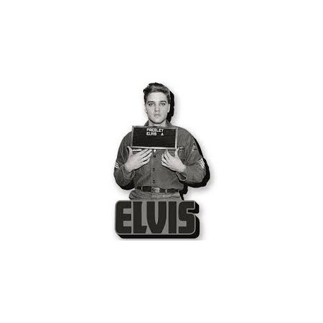 Elvis Presley-Enlistment Photo Funky Chunky Magnet (Magnete/Calamita)