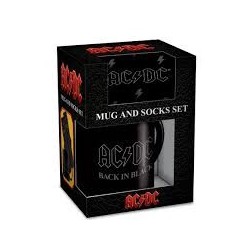 AC/DC-Back In Black Mug And Socks Set (Set Tazza E Calze)